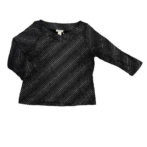 Notations Black Silver Sparkle Top Womens Size XL - Picture 1 of 7
